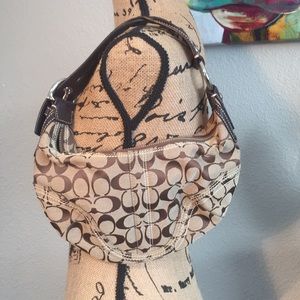 Signature Coach Handbag with Leather Buckle Strap